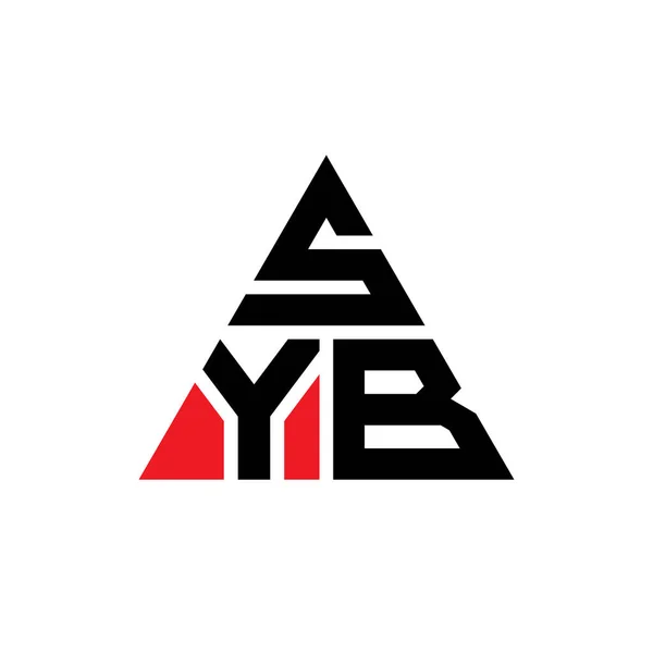 Diseño Logotipo Letra Triangular Syb Con Forma Triángulo Diseño Del — Archivo Imágenes Vectoriales