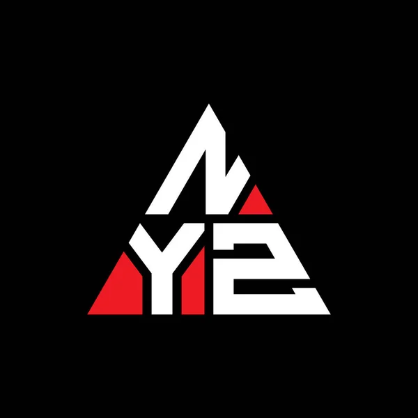 Nyz Triangle Letter Logo Design Triangle Shape Nyz Triangle Logo — Stock Vector