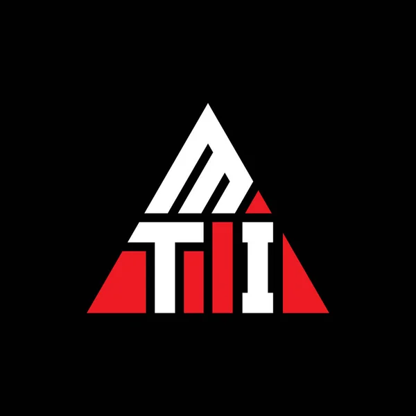 Üçgen Şekilli Mti Üçgen Harf Logosu Tasarımı Mti Üçgen Logo — Stok Vektör