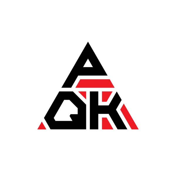 Pqk Triangle Lettre Logo Design Avec Forme Triangle Monogramme Design — Image vectorielle