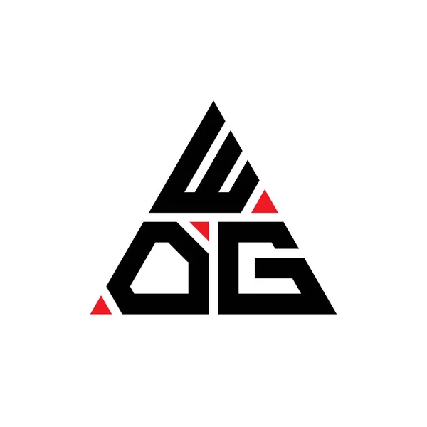Wog Üçgen Harf Logosu Dizaynı Üçgen Şekli Wog Üçgen Logo — Stok Vektör