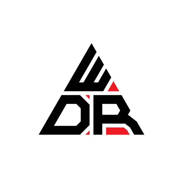 Diseño Del Logotipo Letra Del Triángulo Wdr Con Forma Triángulo — Vector de stock