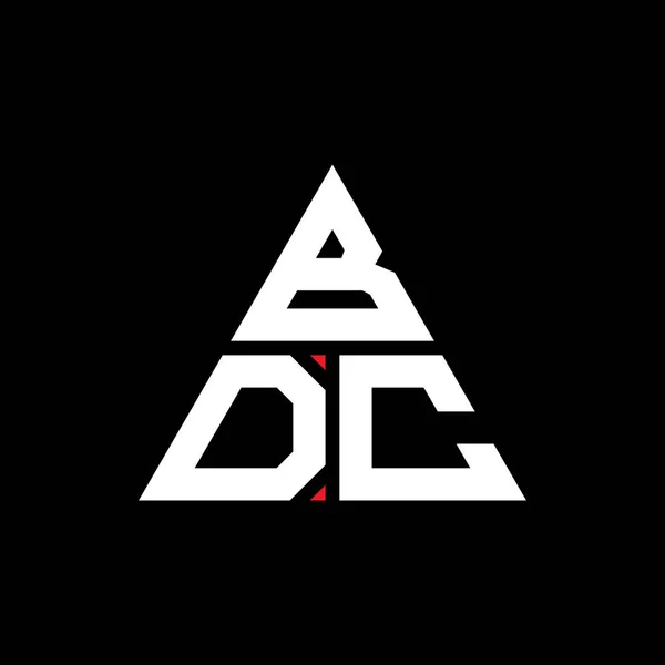 三角形のBdc三角形の文字のロゴデザイン Bdc三角形のロゴデザインモノグラム 赤い色のBdc三角形ベクトルロゴテンプレート Bdc三角形のロゴシンプル エレガントで豪華なロゴ — ストックベクタ
