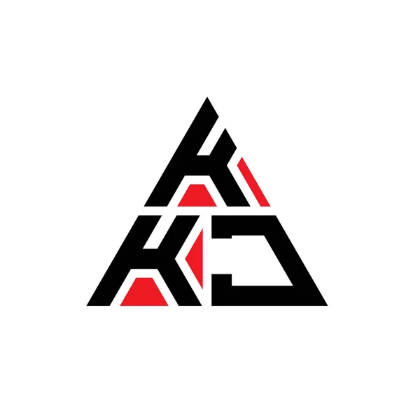 Kkj Driehoekig Logo Met Driehoekige Vorm Kkj Driehoekig Logo Ontwerp — Stockvector