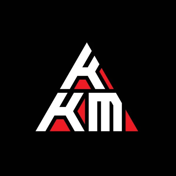 Kkm Dreieck Buchstabe Logo Design Mit Dreieck Form Kkm Dreieck — Stockvektor