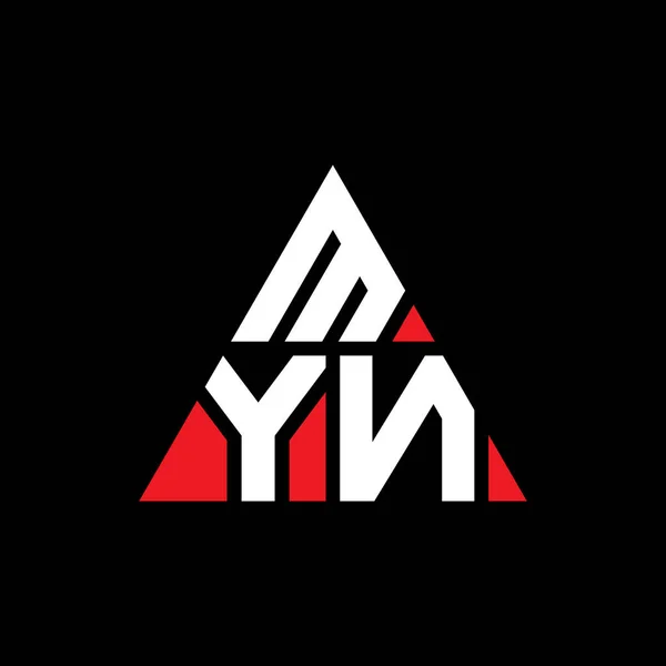 Myn Triangel Bokstav Logotyp Design Med Triangel Form Myn Triangel — Stock vektor