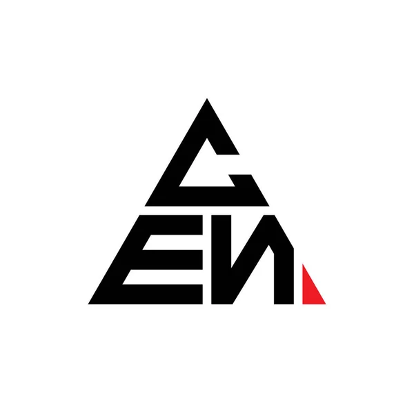 Cen Dreieck Buchstabe Logo Design Mit Dreieck Form Cen Dreieck — Stockvektor