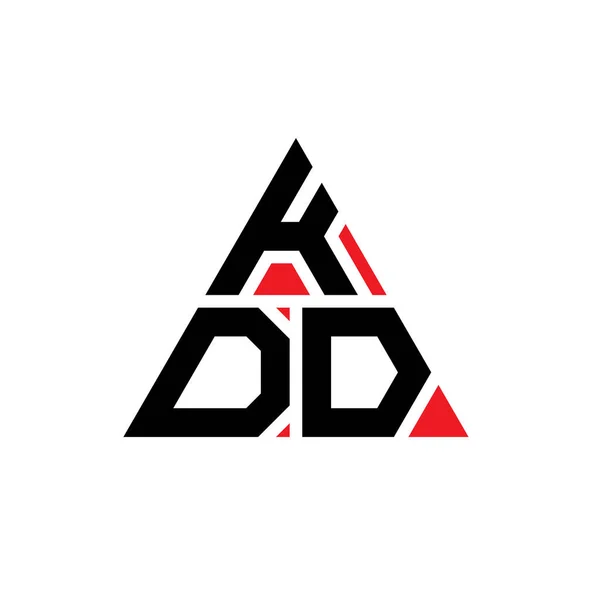 Diseño Del Logotipo Letra Triángulo Kdd Con Forma Triángulo Monograma — Vector de stock