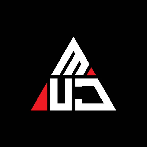 Muj Diseño Logotipo Letra Triángulo Con Forma Triángulo Monograma Diseño — Archivo Imágenes Vectoriales