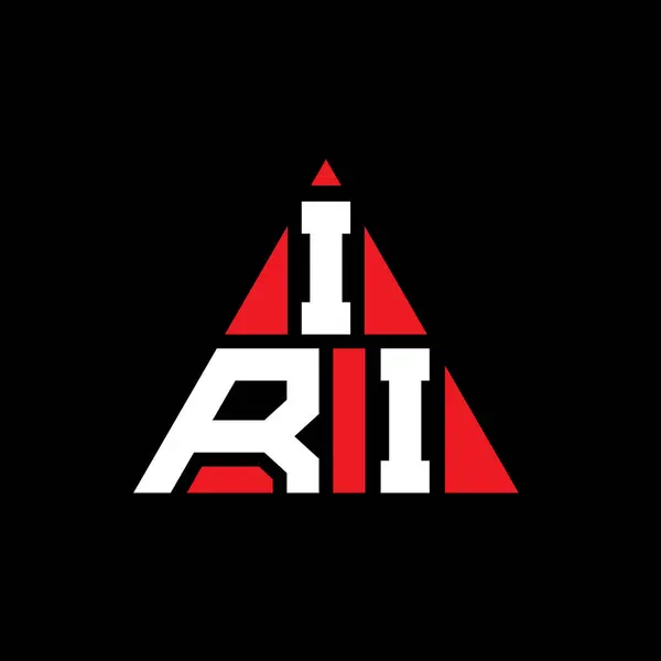 Logo Trójkąta Iri Kształcie Trójkąta Logo Trójkąta Iri Monogram Projektu — Wektor stockowy