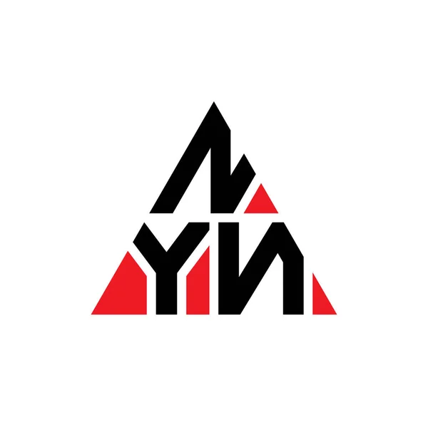 Diseño Del Logotipo Letra Del Triángulo Nyn Con Forma Triángulo — Archivo Imágenes Vectoriales