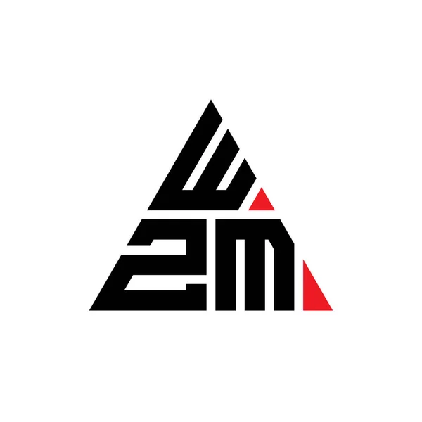 Wzm Triangle Lettre Logo Design Avec Forme Triangle Wzm Logo — Image vectorielle