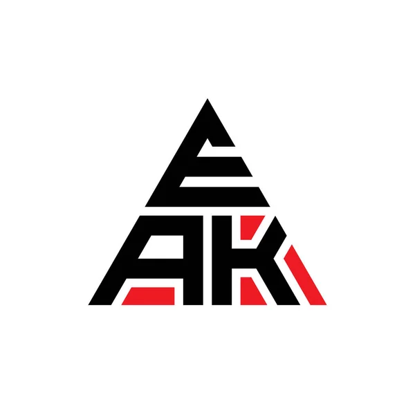 Eak Driehoekig Logo Met Driehoekige Vorm Eak Driehoek Logo Ontwerp — Stockvector