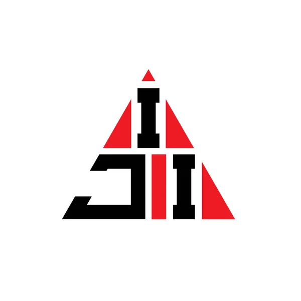 Diseño Del Logotipo Letra Del Triángulo Iji Con Forma Triángulo — Archivo Imágenes Vectoriales