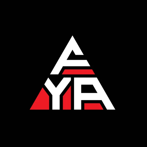Diseño Del Logotipo Letra Del Triángulo Fya Con Forma Triángulo — Vector de stock