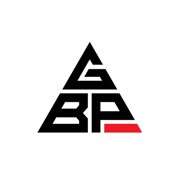 Gbp Dreieck Buchstabe Logo Design Mit Dreieck Form Namenszug Des — Stockvektor