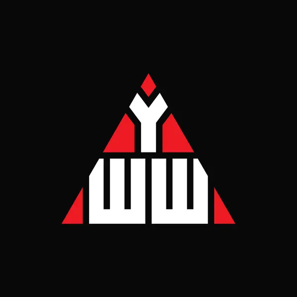 Yww Треугольник Письмо Логотип Дизайн Треугольной Формы Монограмма Дизайна Логотипа — стоковый вектор