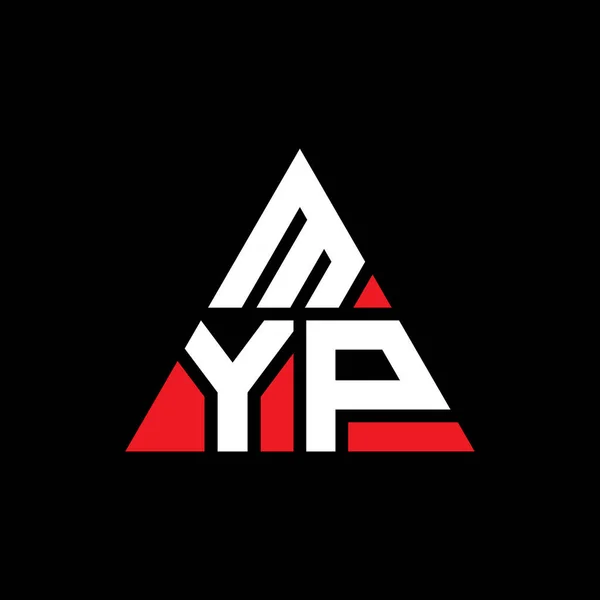 Návrh Loga Trojúhelníkového Písmene Myp Trojúhelníkovým Tvarem Myp Trojúhelník Logo — Stockový vektor