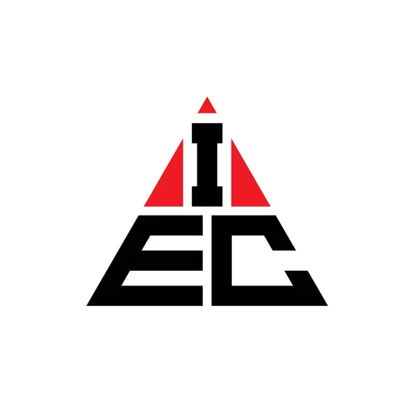 Iec Triangel Bokstav Logotyp Design Med Triangel Form Iec Triangel — Stock vektor