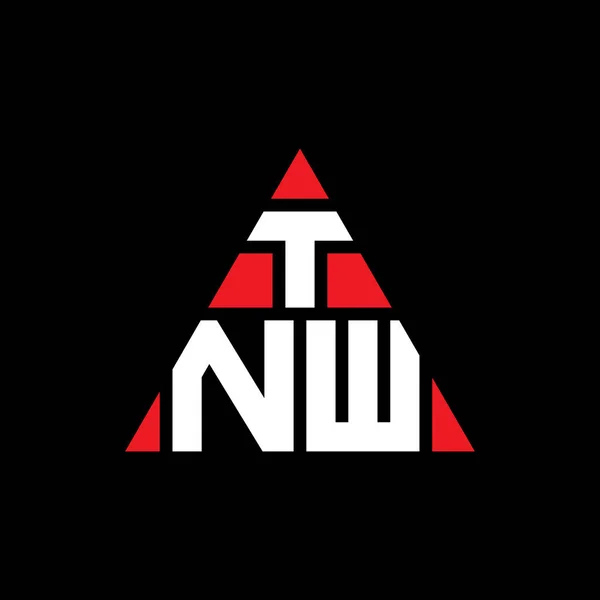 Tnw Driehoekige Letter Logo Ontwerp Met Driehoekige Vorm Tnw Driehoekig — Stockvector