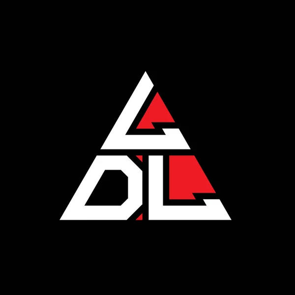 Ldl Driehoekig Logo Met Driehoekige Vorm Ldl Driehoekig Logo Ontwerp — Stockvector