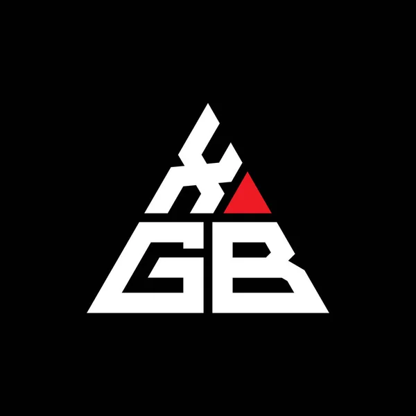 Xgb Driehoekig Logo Met Driehoekige Vorm Xgb Driehoekig Logo Ontwerp — Stockvector