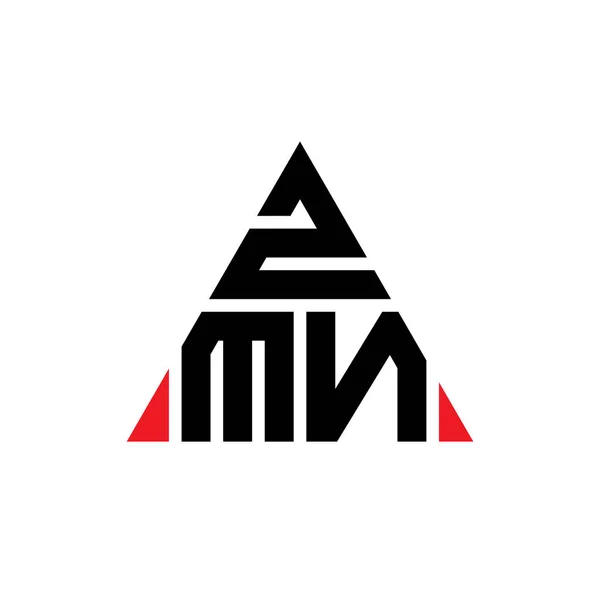 Zmn Triangel Bokstav Logotyp Design Med Triangel Form Zmn Triangel — Stock vektor