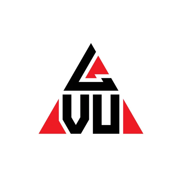 Lvu Triangle Letter Logo Design Triangle Shape Lvu Triangle Logo — Stock Vector