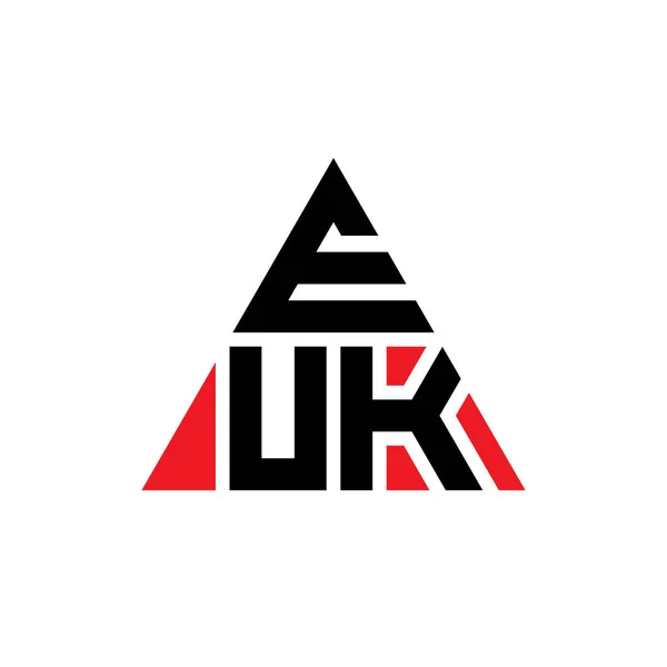 Design Del Logo Della Lettera Triangolo Euk Con Forma Triangolo — Vettoriale Stock