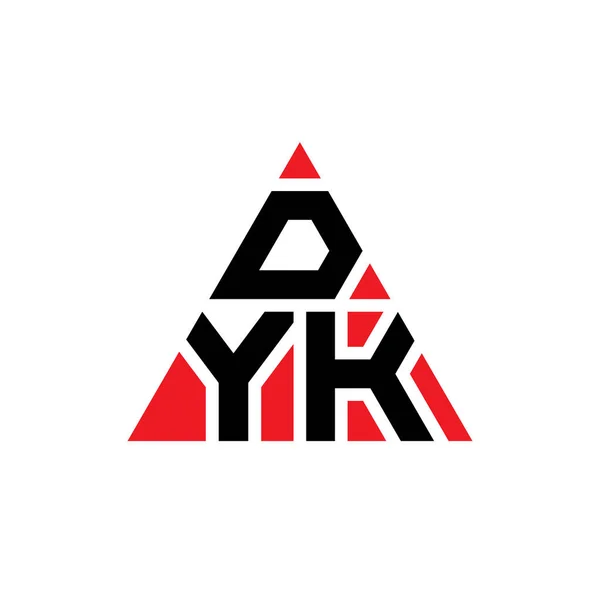 Dyk Driehoekige Letter Logo Ontwerp Met Driehoekige Vorm Dyk Driehoekig — Stockvector