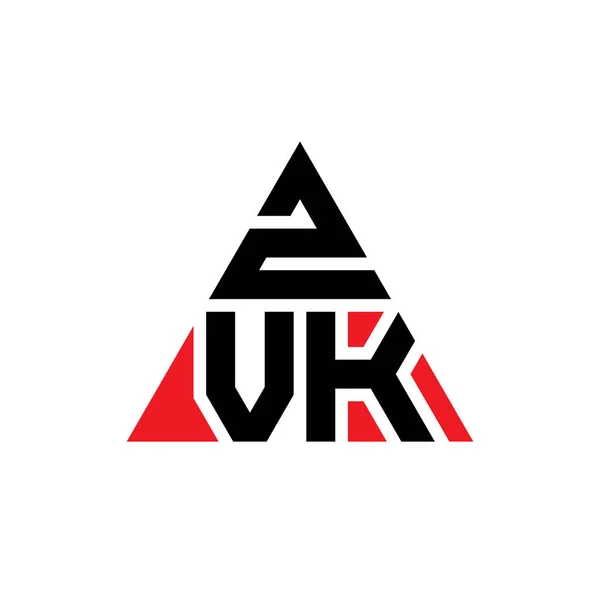 Zvk Трикутний Логотип Букви Дизайн Формою Трикутника Zvk Трикутник Монограма — стоковий вектор