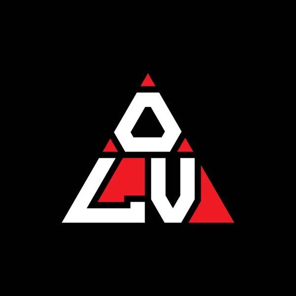 Olv Triangle Letter Logo Design Triangle Shape Olv Triangle Logo — Stock Vector