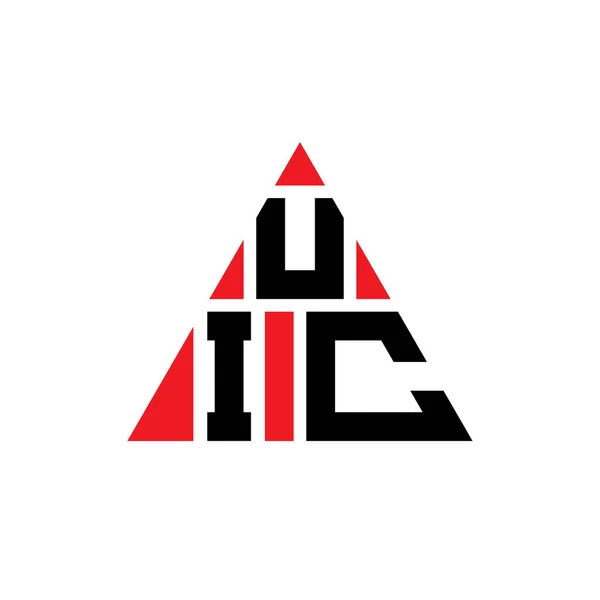 Diseño Del Logotipo Letra Del Triángulo Uic Con Forma Triángulo — Archivo Imágenes Vectoriales