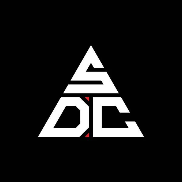 Sdc Triangle Letter Logo Design Triangle Shape Sdc Triangle Logo — Stock Vector