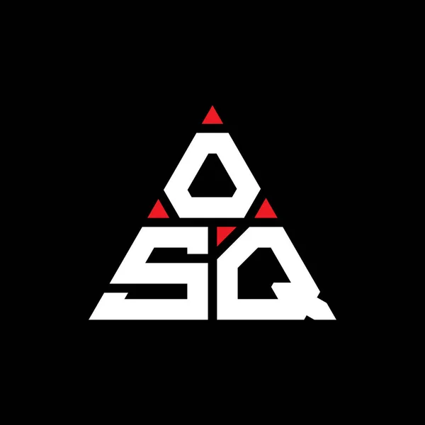 Osq 삼각형 디자인에 삼각형 있습니다 Osq 삼각형 디자인 모노그램 Osq — 스톡 벡터