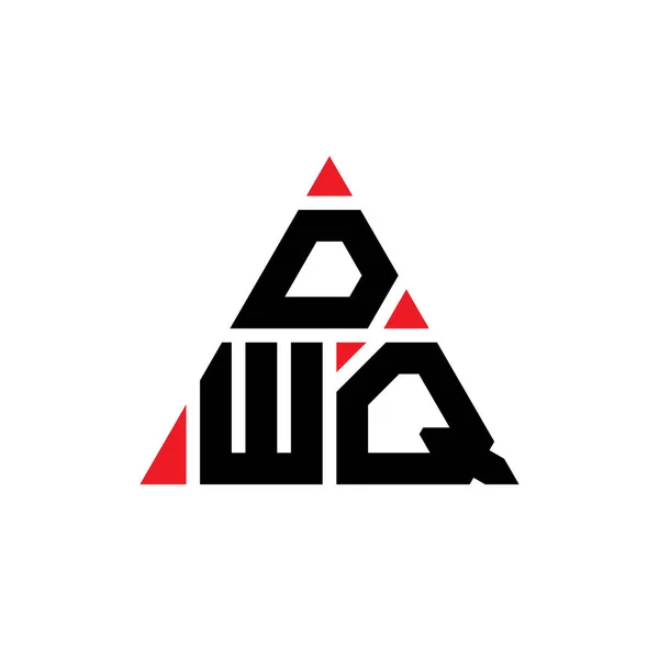 Dwq Triangle Letter Logo Design Triangle Shape Dwq Triangle Logo — Stock Vector