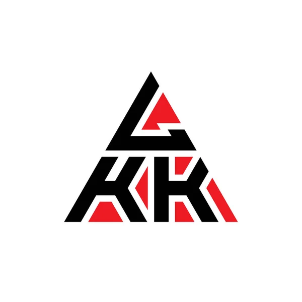 Lkk Triangle Letter Logo Design Triangle Shape Lkk Triangle Logo — Stock Vector