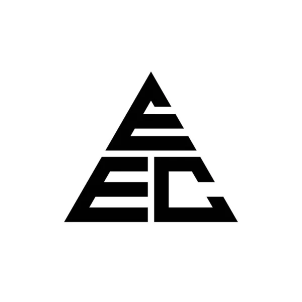 Eeg Driehoek Letter Logo Ontwerp Met Driehoek Vorm Eeg Driehoek — Stockvector