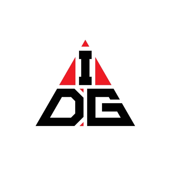 Idg Driehoek Letter Logo Ontwerp Met Driehoek Vorm Idg Driehoek — Stockvector