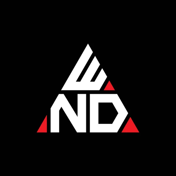 Wnd Triangle Letter Logo Design Triangle Shape Wnd Triangle Logo — Stock Vector