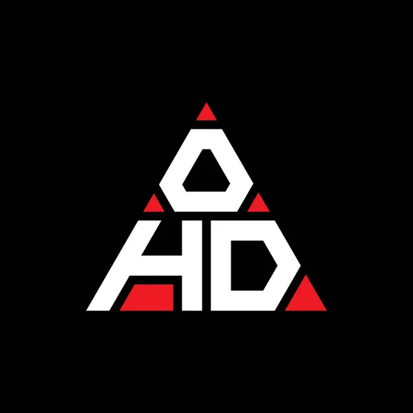 Ohd Triangle Letter Logo Design Triangle Shape Ohd Triangle Logo — Stock Vector