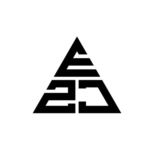 Ezj 삼각형 디자인 삼각형 Ezj 삼각형 모양의 모노그램 Ezj 삼각형 — 스톡 벡터