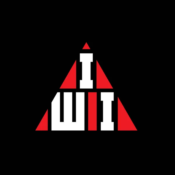 Iwi Háromszög Betűs Logó Háromszög Alakú Kialakítással Iwi Háromszög Logó — Stock Vector