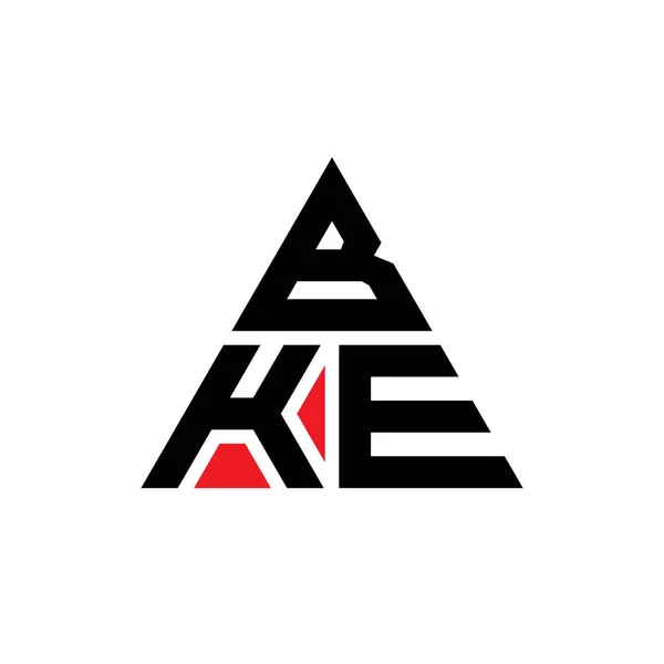 Bke Driehoekige Letter Logo Ontwerp Met Driehoekige Vorm Bke Driehoekig — Stockvector
