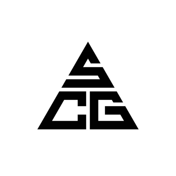 Trójkątny Wzór Logo Litery Scg Kształcie Trójkąta Logo Trójkąta Scg — Wektor stockowy