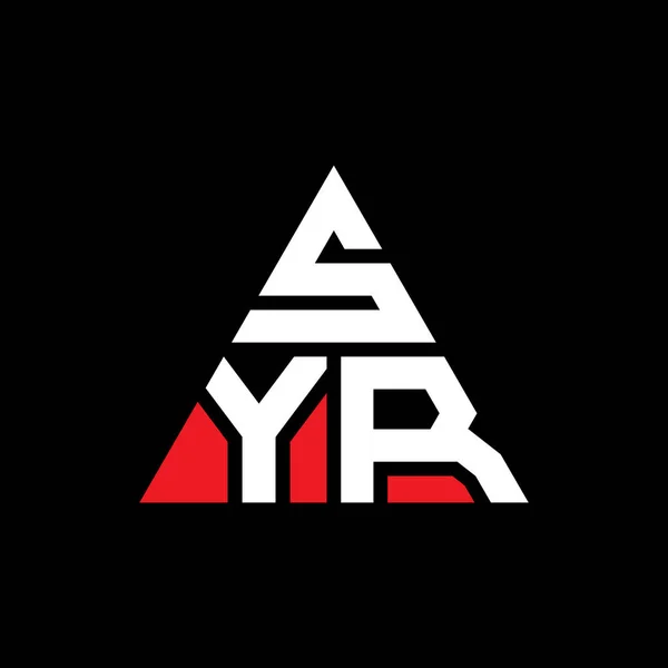 Syr Triangle Letter Logo Design Triangle Shape Syr Triangle Logo — Stock Vector