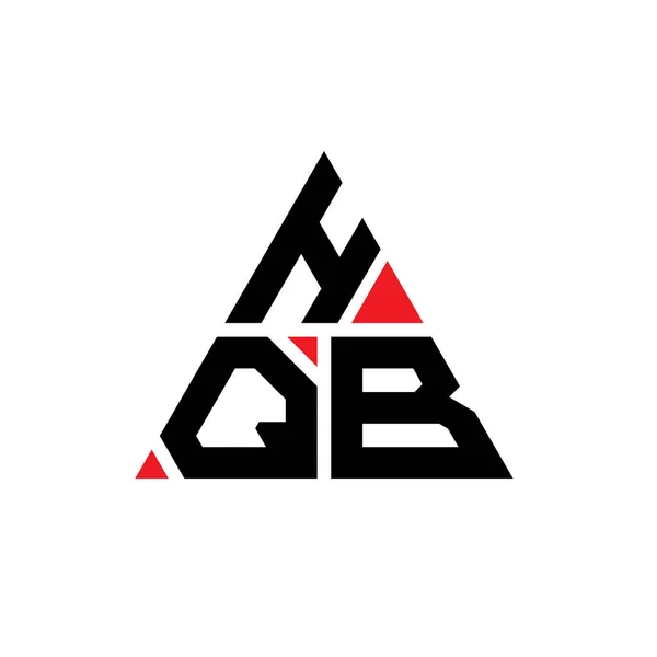 Hqb Dreieck Buchstabe Logo Design Mit Dreieck Form Hqb Dreieck — Stockvektor