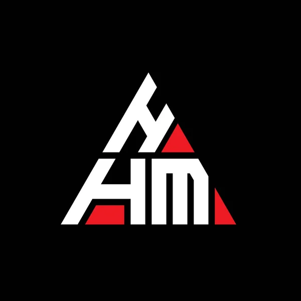 Design Logotipo Letra Triângulo Hhm Com Forma Triângulo Monograma Design — Vetor de Stock