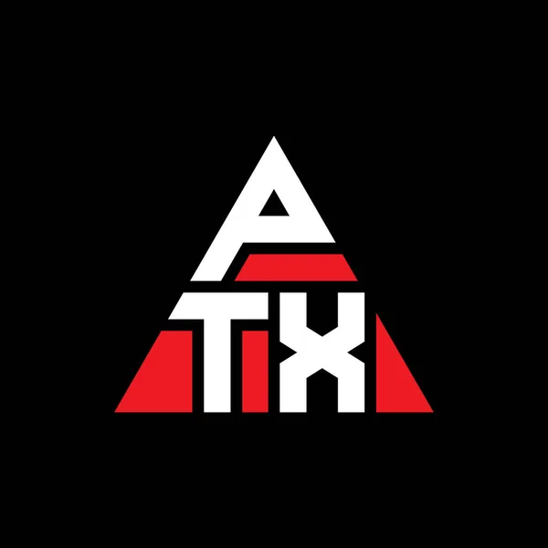 Trójkątne Logo Litery Ptx Kształcie Trójkąta Monografia Logo Trójkąta Ptx — Wektor stockowy