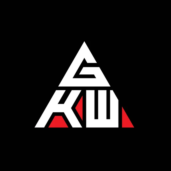Gkw Triangle Letter Logo Design Triangle Shape Gkw Triangle Logo — Stock Vector